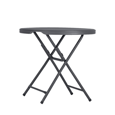 Praxis - Table pliante ronde gris foncé
