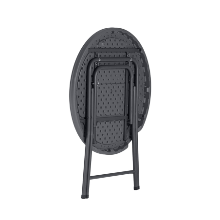 Praxis - Table pliante ronde gris foncé