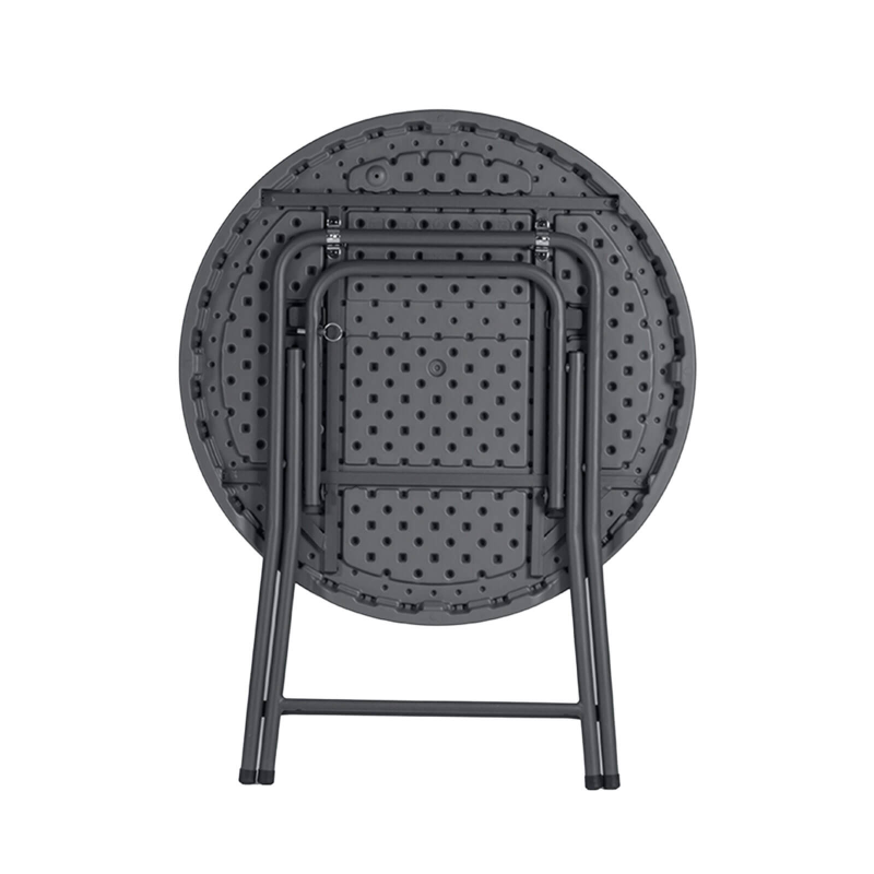 Praxis - Table pliante ronde gris foncé