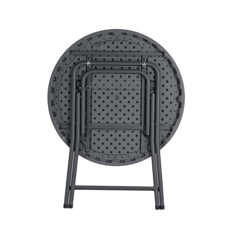 Praxis - Table pliante ronde gris foncé
