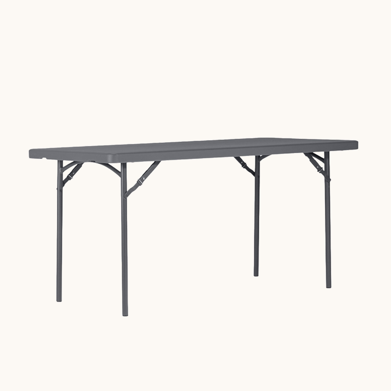 XXL - Table pliante rectangulaire gris foncé