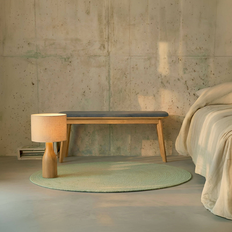 Snack - Banc en tissu et bois massif