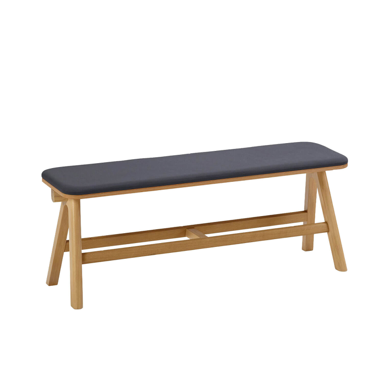 Chevron - Banc design en tissu et bois massif