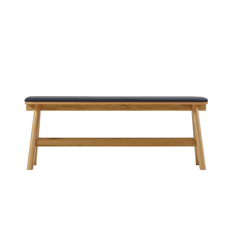 Chevron - Banc design en tissu et bois massif