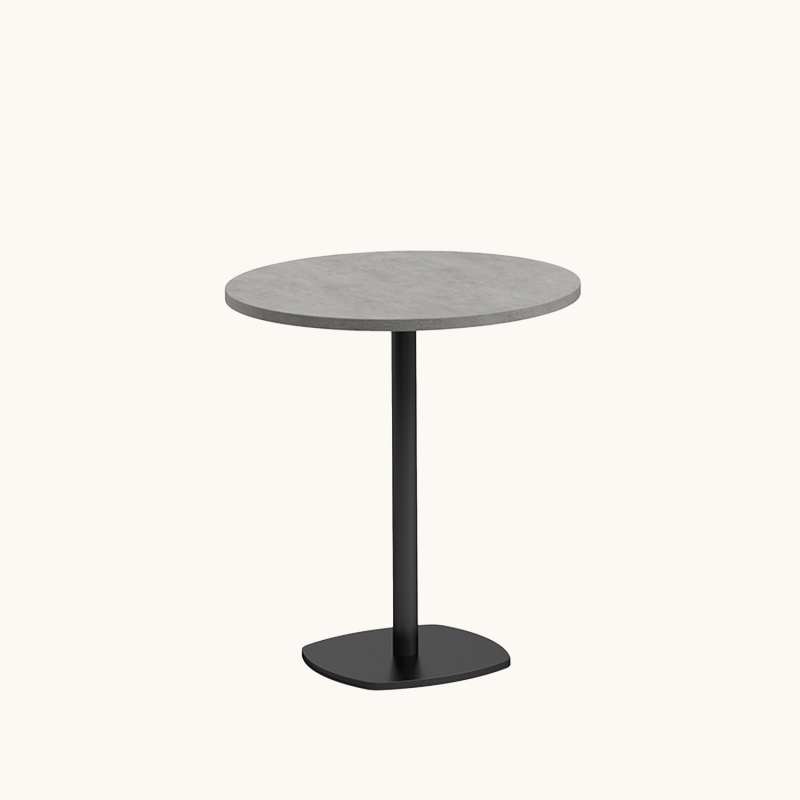 Circa - Petite table de cuisine ronde diamètre 70 cm en stratifié avec pied central