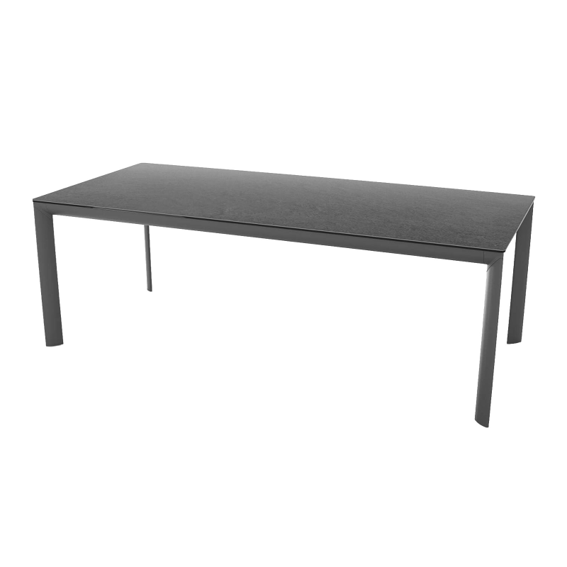 Cocoon - Table italienne rectangulaire extensible en céramique contemporaine