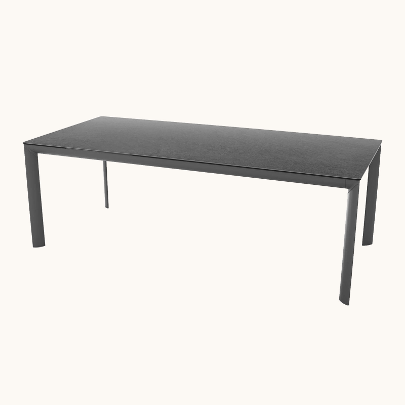 Cocoon - Table italienne rectangulaire extensible en céramique contemporaine