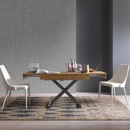 Compact - Table réglable en hauteur et extensible en mélaminé
