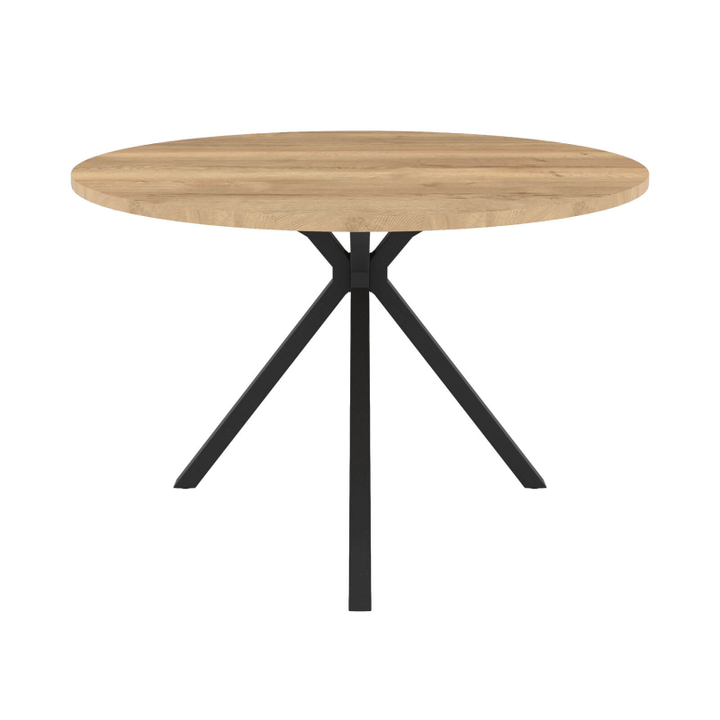 Onyx - Table ronde en stratifié avec pieds en métal moderne