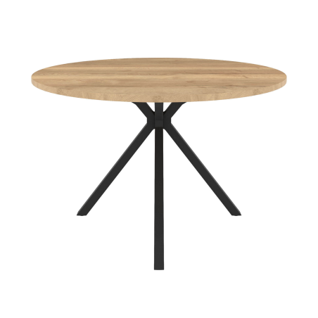 Onyx - Table ronde en stratifié avec pieds en métal moderne