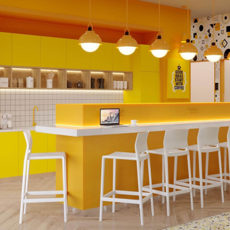 Tabouret Bakhita snack blanc