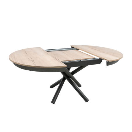 Fahrenheit - Table ronde extensible design en mélaminé et pied mikado
