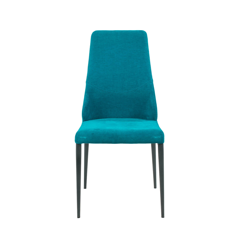 Mathilde - Chaise de salle à manger italienne moderne en tissu et métal