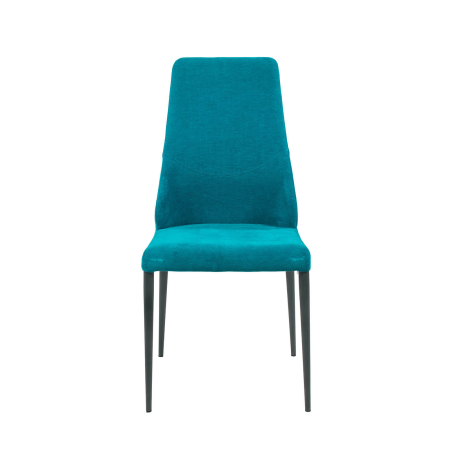 Mathilde - Chaise de salle à manger italienne moderne en tissu et métal