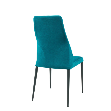 Mathilde - Chaise de salle à manger italienne moderne en tissu et métal