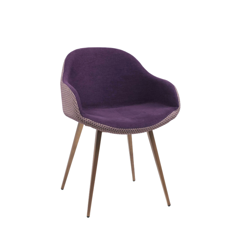 Sonny Midj® - Fauteuil design bicolore en tissu et métal laqué
