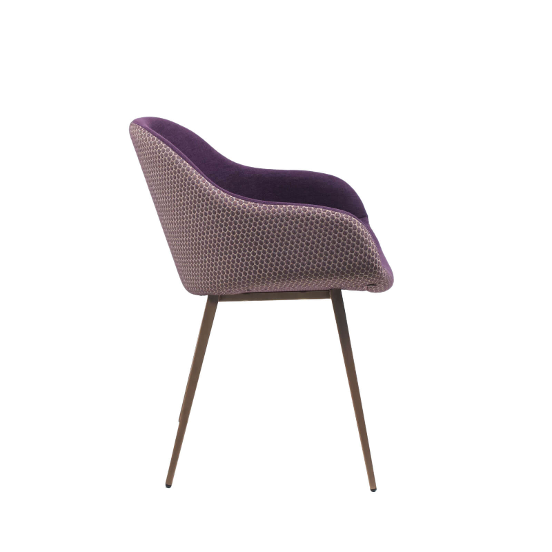 Sonny Midj® - Fauteuil design bicolore en tissu et métal laqué
