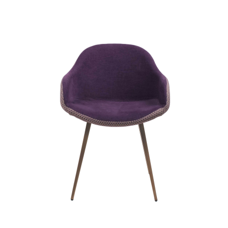 Sonny Midj® - Fauteuil design bicolore en tissu et métal laqué