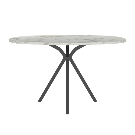 Onyx - Table snack ovale en stratifié avec pieds en métal
