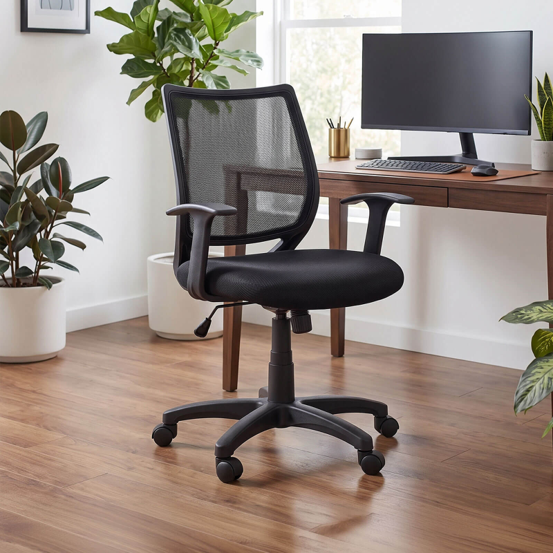 Flex 2 - Chaise de bureau réglable en tissu avec accoudoirs et roulettes