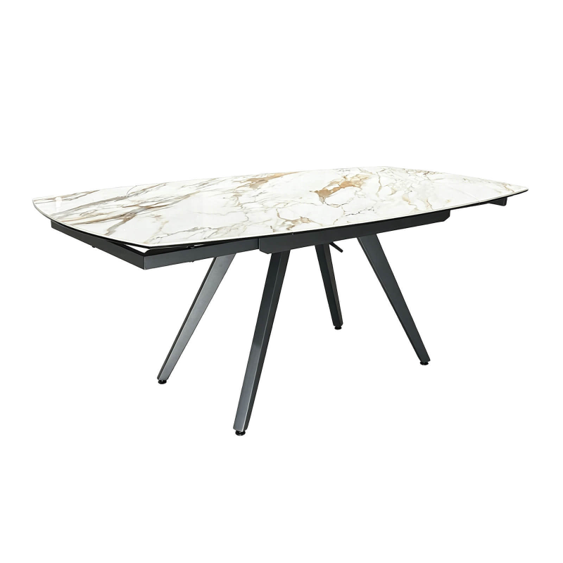 Sofia - Table moderne extensible en céramique avec pieds en métal