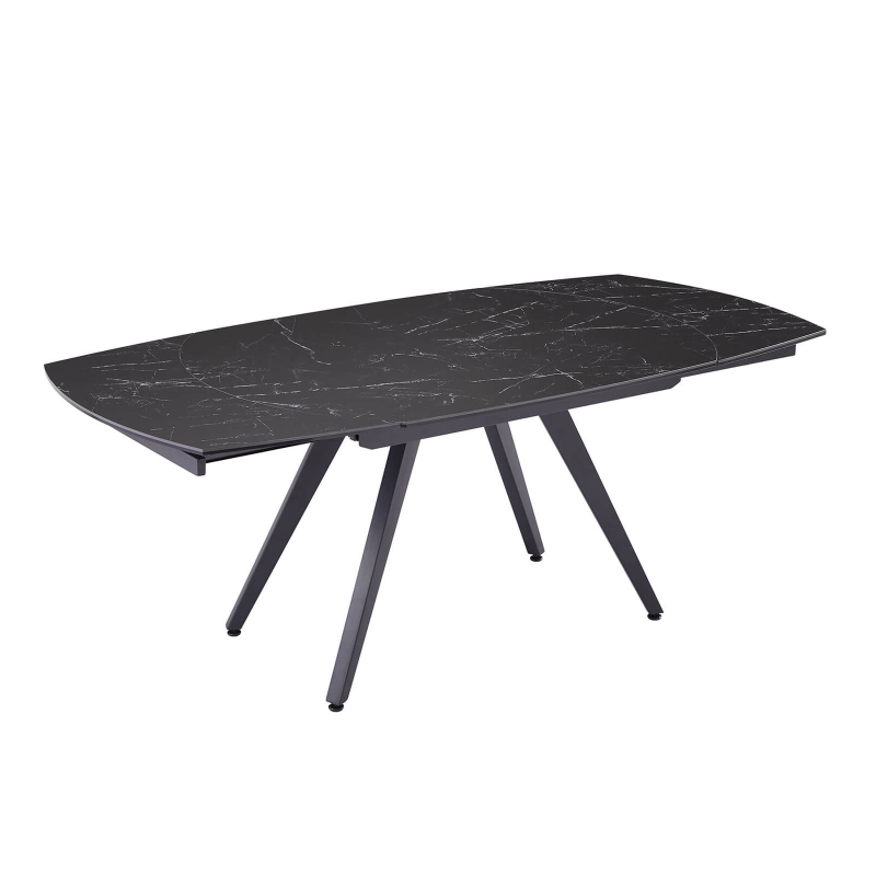 Sofia - Table moderne extensible en céramique avec pieds en métal