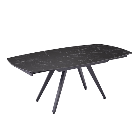 Sofia - Table moderne extensible en céramique avec pieds en métal