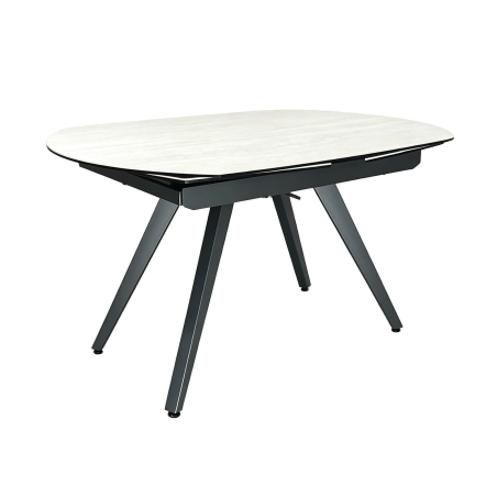 Sofia - Table moderne extensible en céramique avec pieds en métal