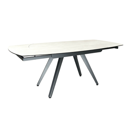Sofia - Table moderne extensible en céramique avec pieds en métal