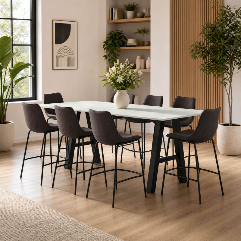 Alegro XL - Grande table snack rectangulaire avec pieds en forme de tréteau