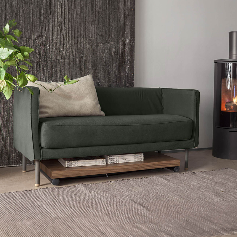 Géniale - Table basse relevable petit espace en mélaminé