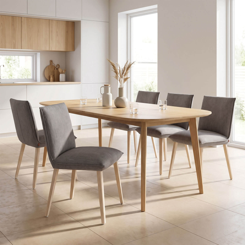 Soft Mobitec® - Chaise en tissu et bois cocooning