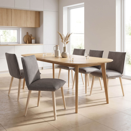 Soft Mobitec® - Chaise en tissu et bois cocooning