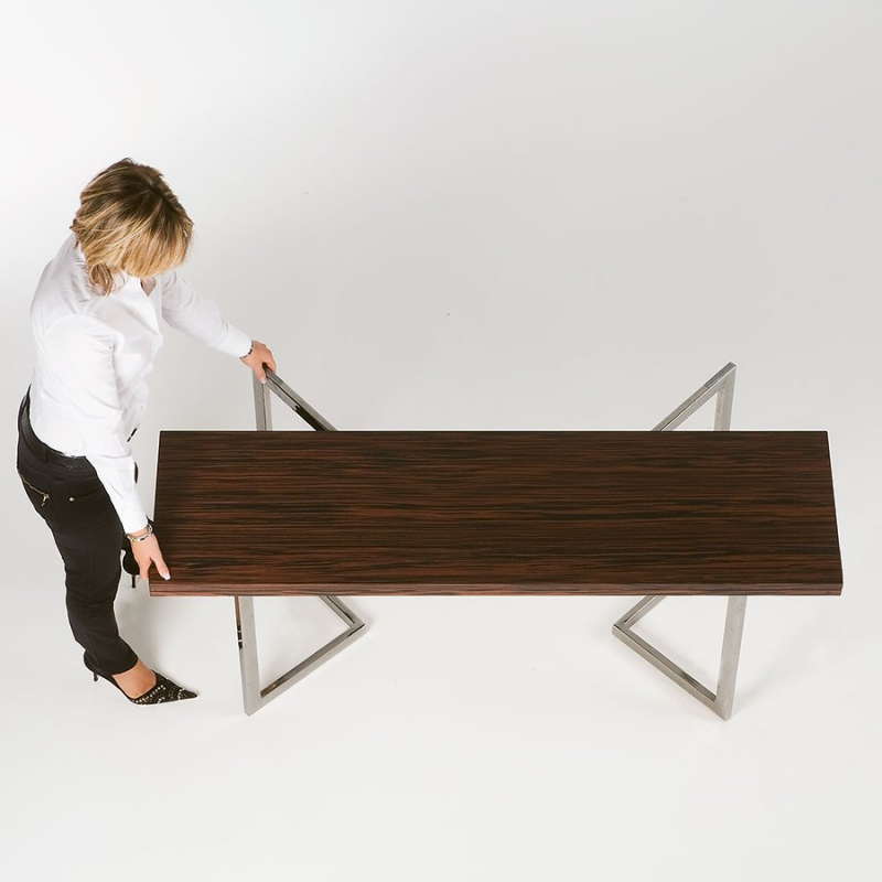 Table modulable en bois et métal - Giravolta 130