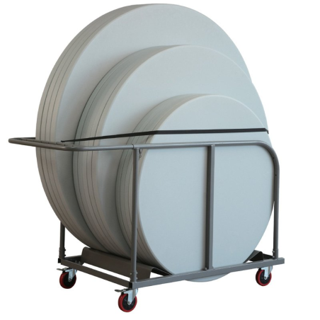 Chariot pour table pliante ronde