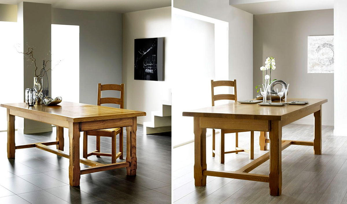 Table en bois pour salle à manger rustique