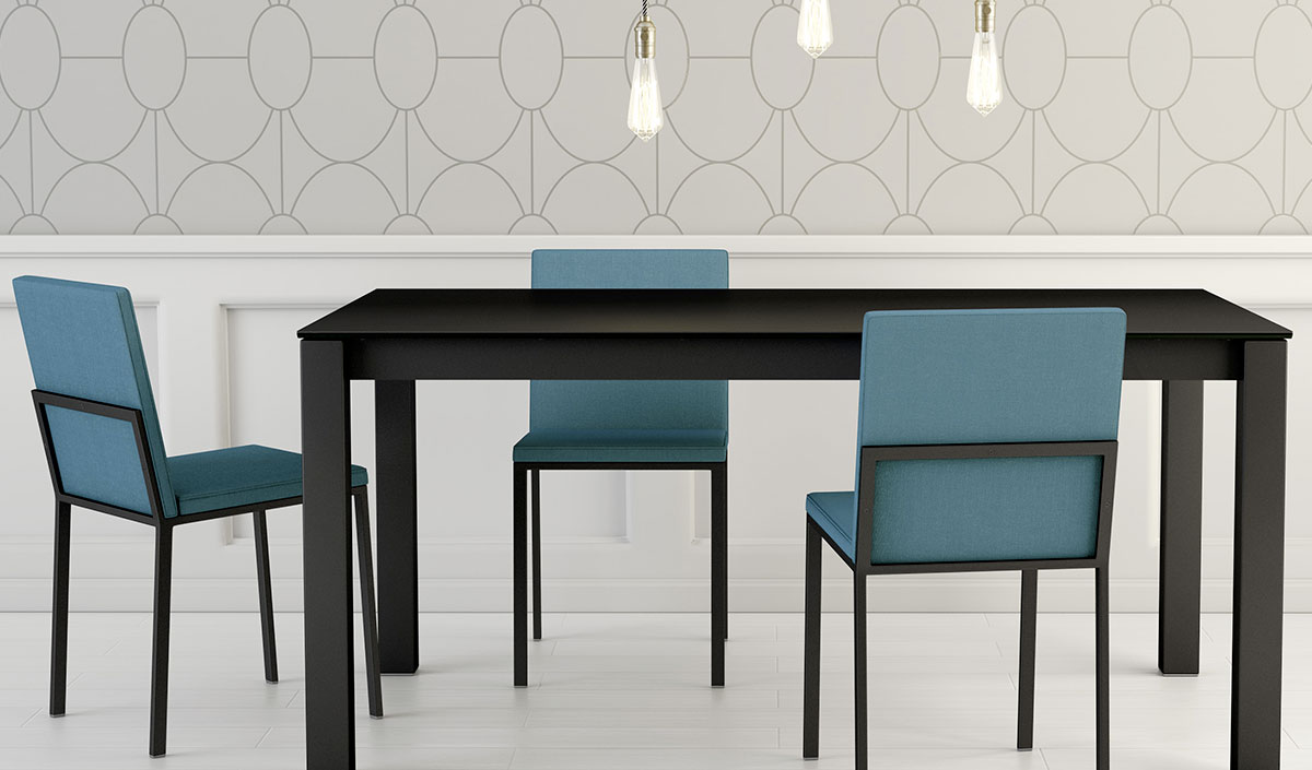 Table en céramique avec chaises modernes