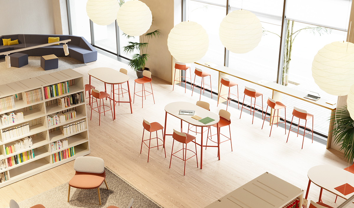Les meubles Sokoa permettent d'aménager tous les espaces collaboratifs