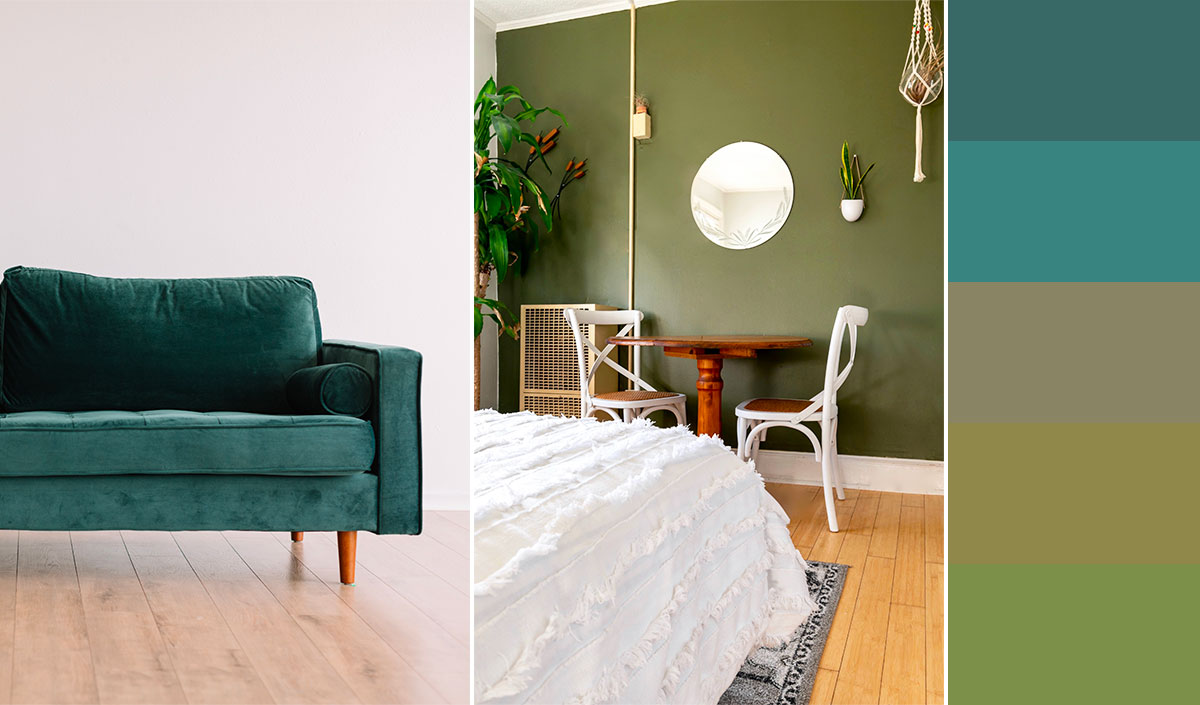 Couleurs de l'automne : la tendance du vert en déco