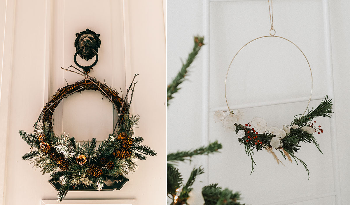 Accessoire déco de noël : couronne de noël 