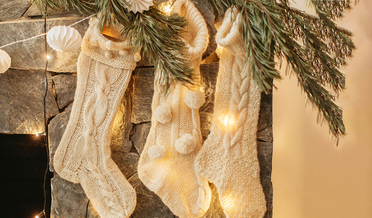 Accessoire déco de noël : chaussettes de noël