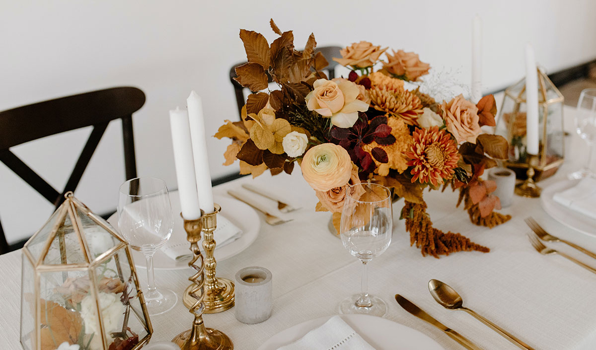 Table du nouvel an au look champêtre 