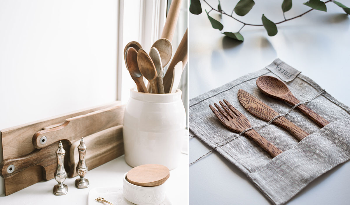 Les ustensiles en bois pour une cuisine naturelle