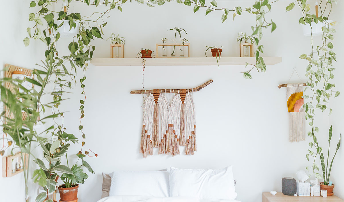 Tissage mural en macramé pour une ambiance naturelle dans votre pièce