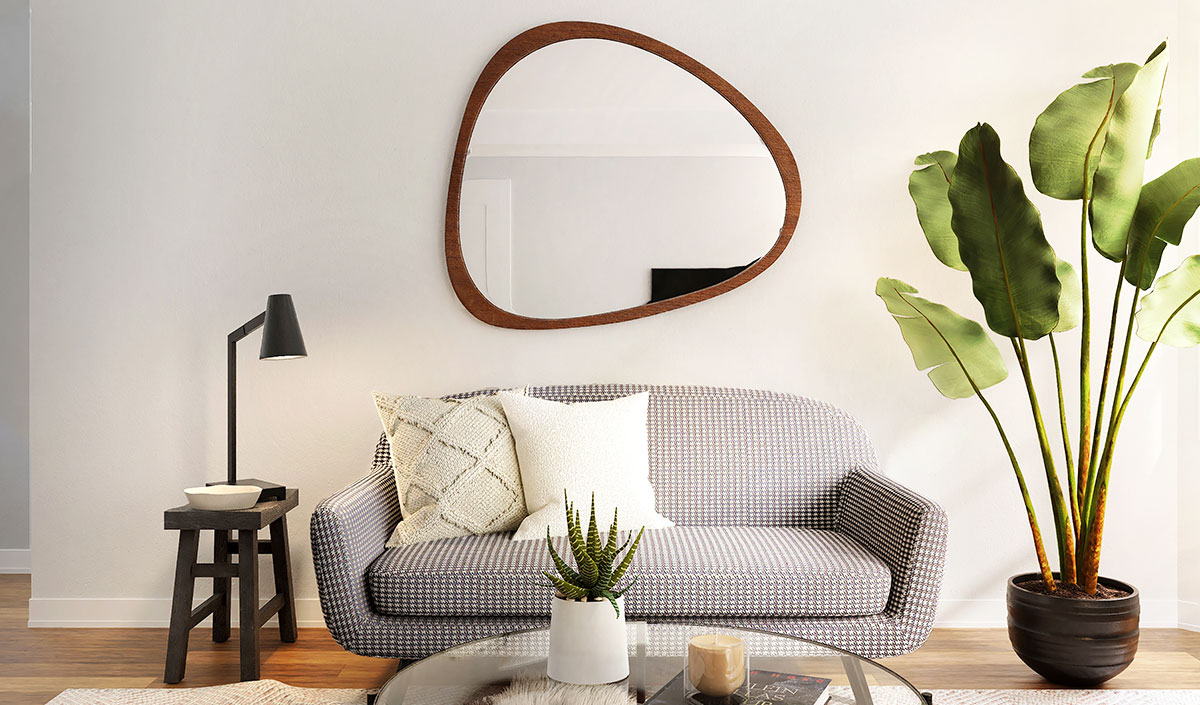 Le miroir dans un salon Feng Shui : on l'adore !