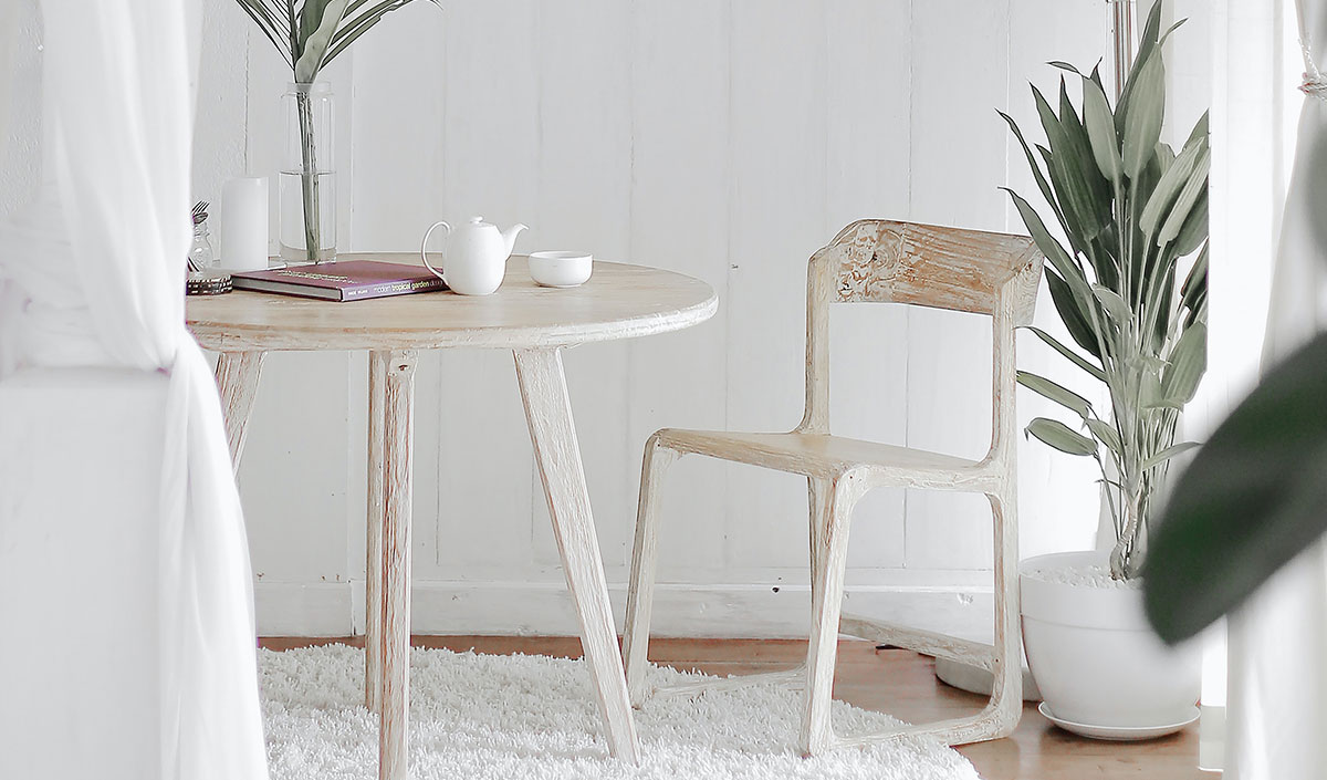 Slow déco : ensemble table et chaise