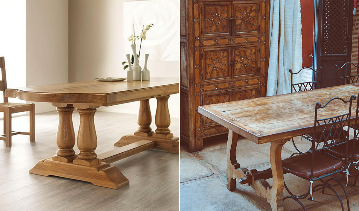 Table rustique en bois naturel pour une décoration champêtre réussie