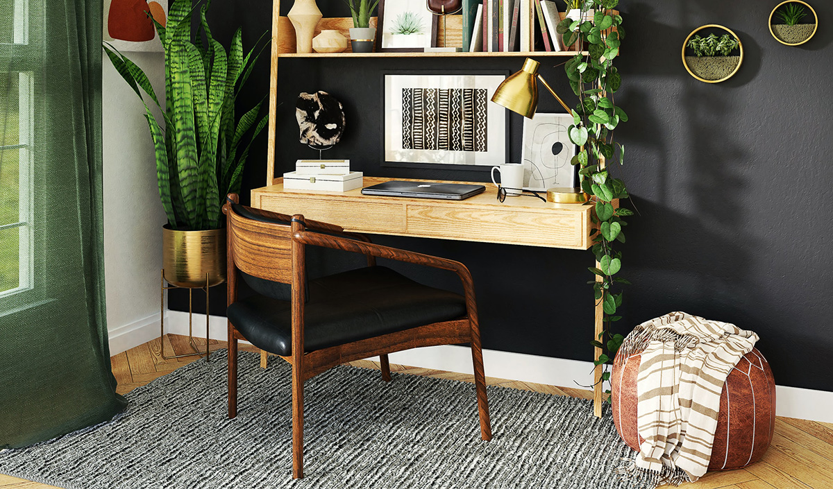 Tapis en tissu dans un bureau