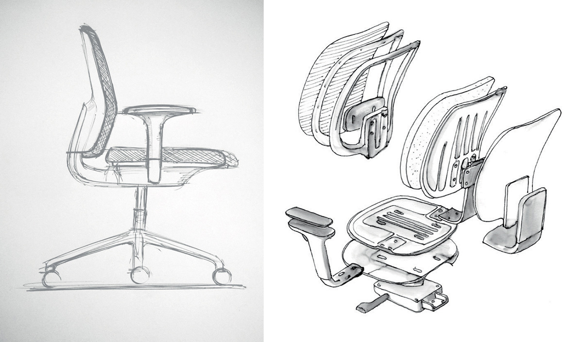 Chaise de bureau design