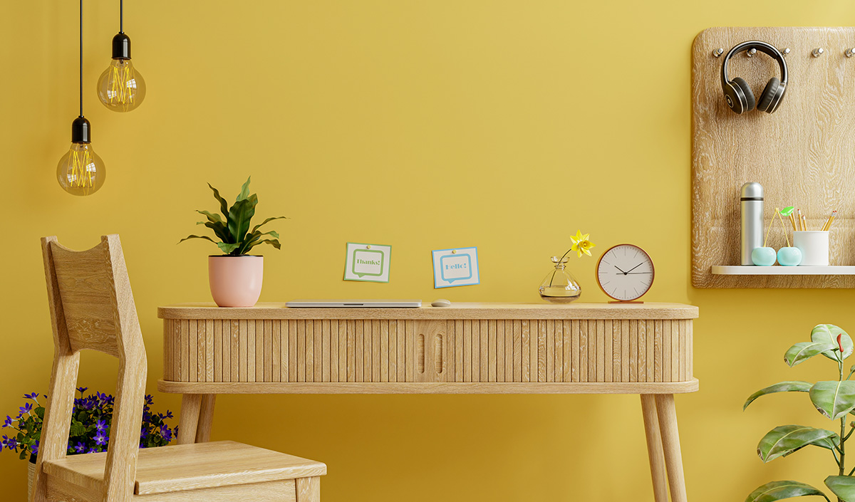 Bureau jaune : réchauffez votre bureau et apportez lui du tonus !